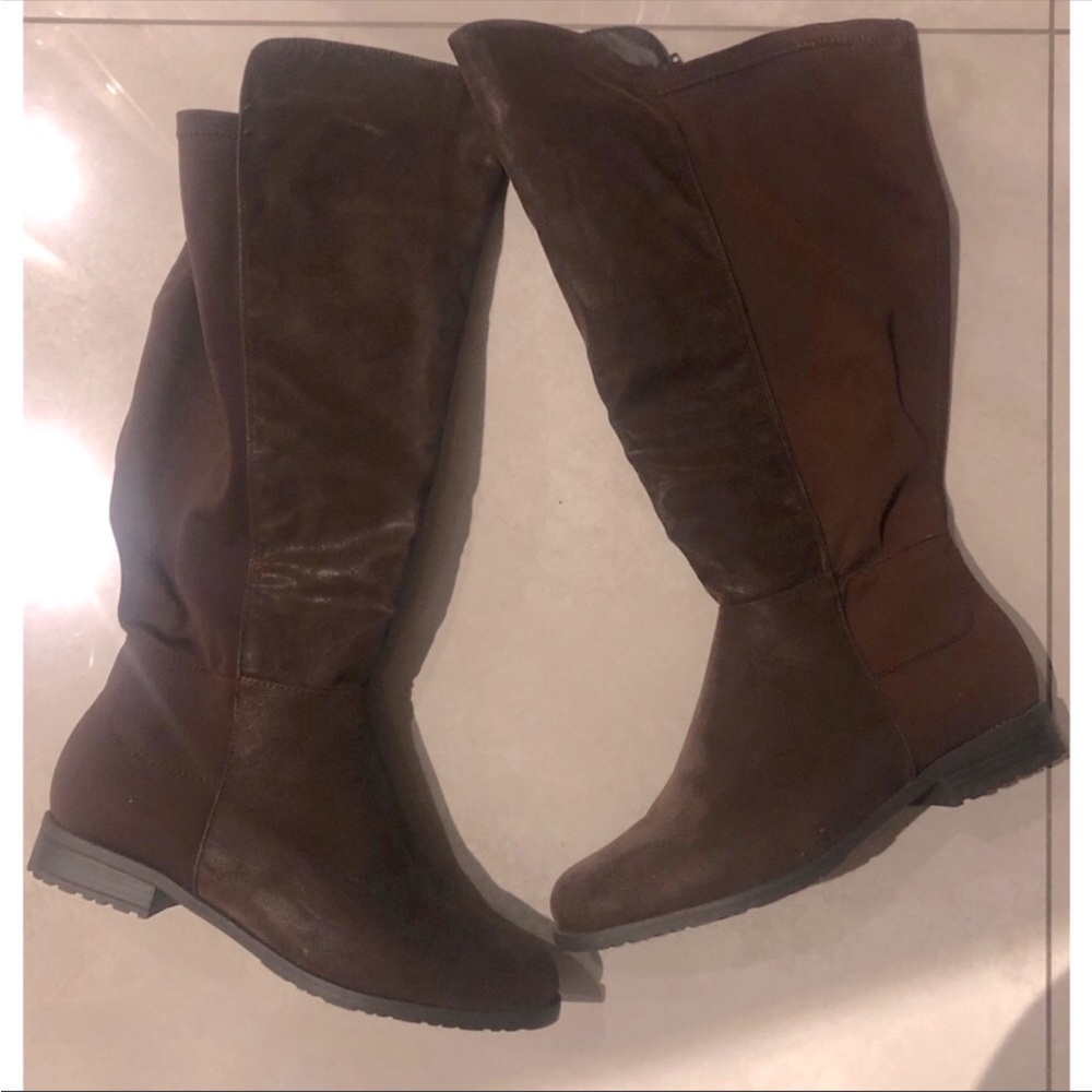 Tall brown boots
